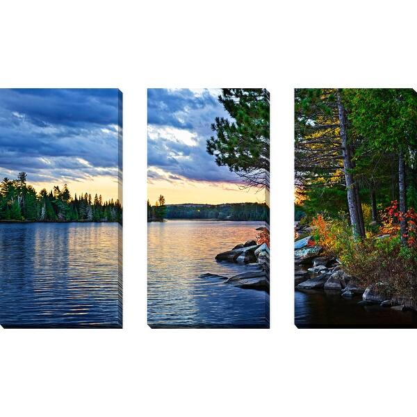 "Algonquin 3" by Elena Elisseeva 3 Piece Set on Canvas Bed Bath